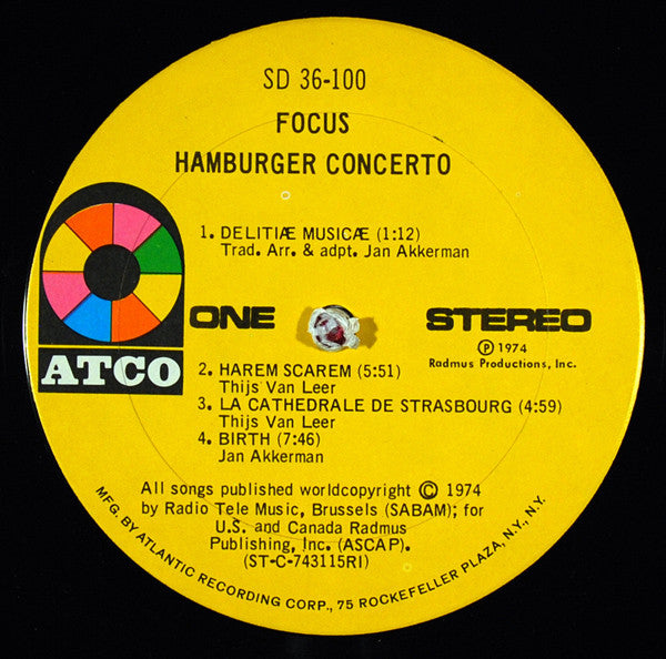 Focus (2) - Hamburger Concerto - Vinyl, LP, Album, Stereo 3