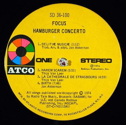 Focus (2) - Hamburger Concerto - Vinyl, LP, Album, Stereo 3