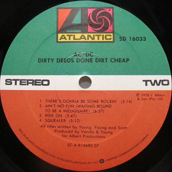 AC/DC - Dirty Deeds Done Dirt Cheap - LP 4