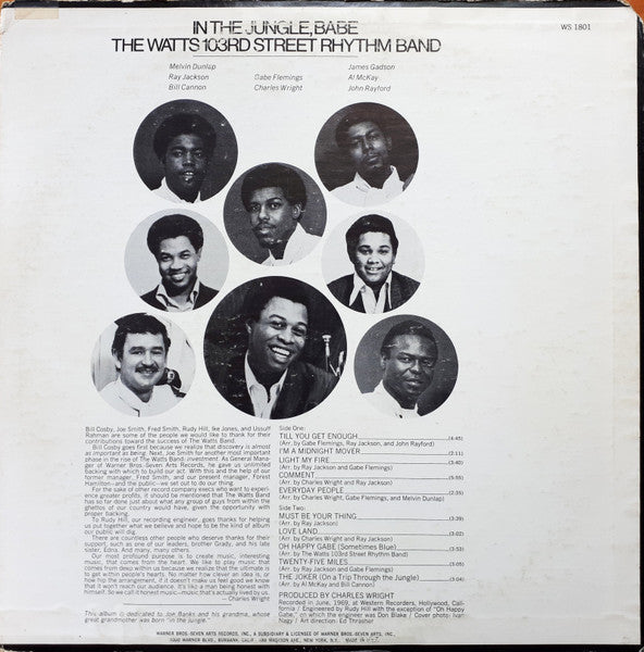 The Watts 103rd Street Rhythm Band - In The Jungle, Babe - LP 2