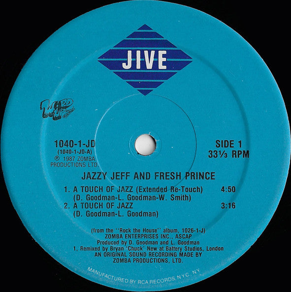 D.J. Jazzy Jeff And The Fresh Prince - A Touch Of Jazz - 12" 3