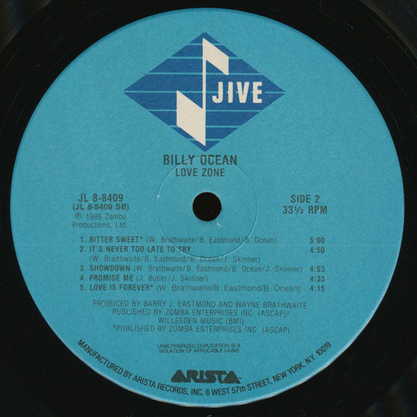 Billy Ocean - Love Zone - LP 4