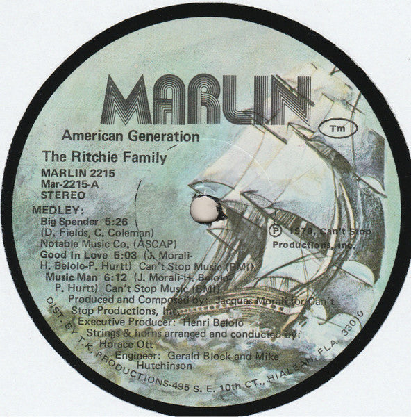 The Ritchie Family - American Generation - LP 3