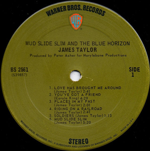 James Taylor - Mud Slide Slim And The Blue Horizon - LP 3