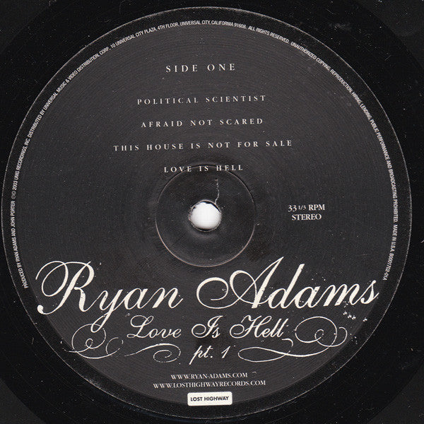 Ryan Adams - Love Is Hell Pts.1&2 - 10" 3