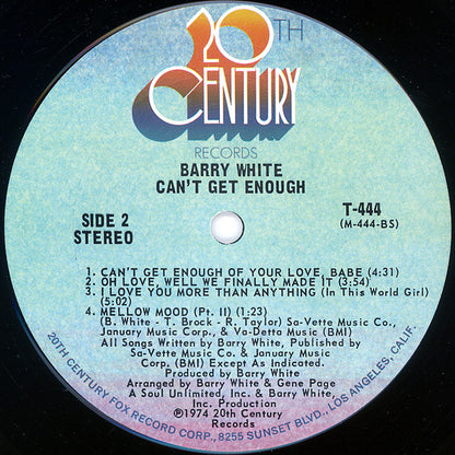 Barry White - Can't Get Enough - LP 4
