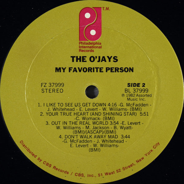 The O'Jays - My Favorite Person - LP 4