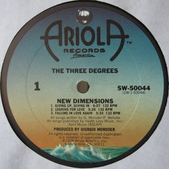 The Three Degrees - New Dimensions - LP 4