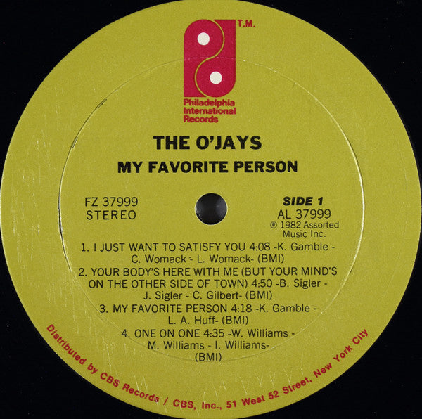 The O'Jays - My Favorite Person - LP 3