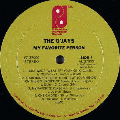 The O'Jays - My Favorite Person - LP 3