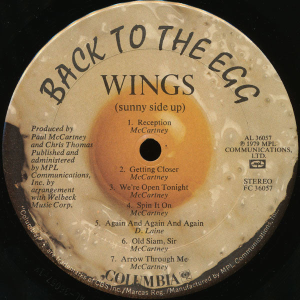 Wings - Back To The Egg - LP 3