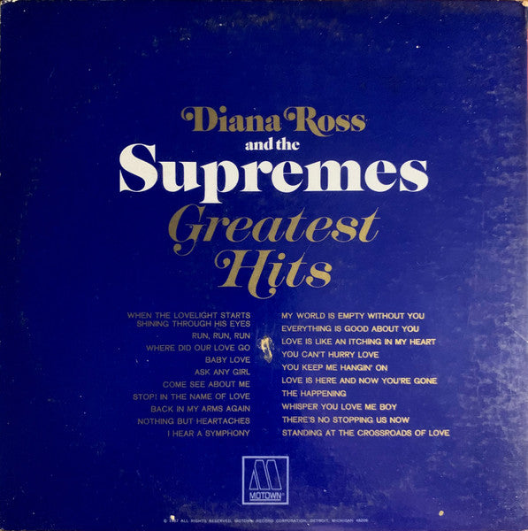 Diana Ross And The Supremes - Greatest Hits - LP 4