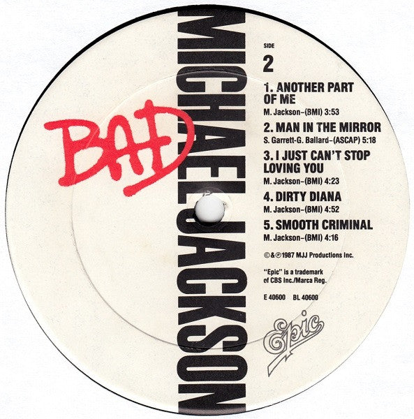 Michael Jackson - Bad - LP 5