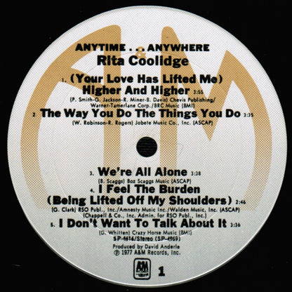 Rita Coolidge - Anytime... Anywhere - LP 3