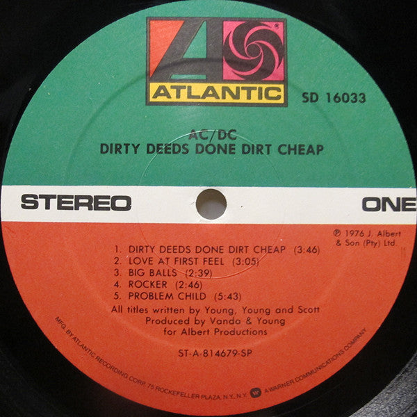 AC/DC - Dirty Deeds Done Dirt Cheap - LP 3