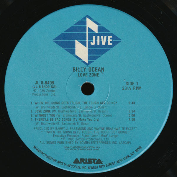 Billy Ocean - Love Zone - LP 3