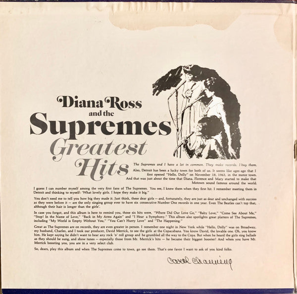 Diana Ross And The Supremes - Greatest Hits - LP 2