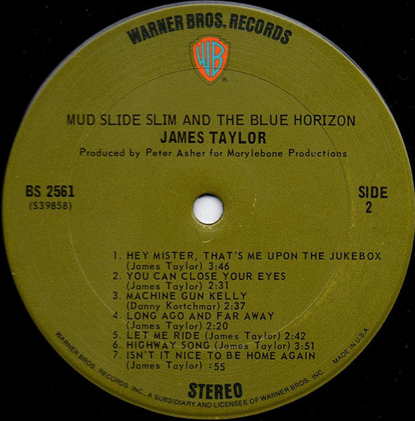 James Taylor - Mud Slide Slim And The Blue Horizon - LP 4