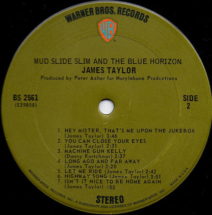 James Taylor - Mud Slide Slim And The Blue Horizon - LP 4