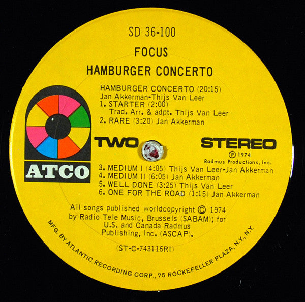 Focus (2) - Hamburger Concerto - Vinyl, LP, Album, Stereo 4