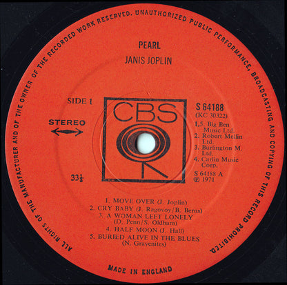 Janis Joplin - Pearl - LP 3