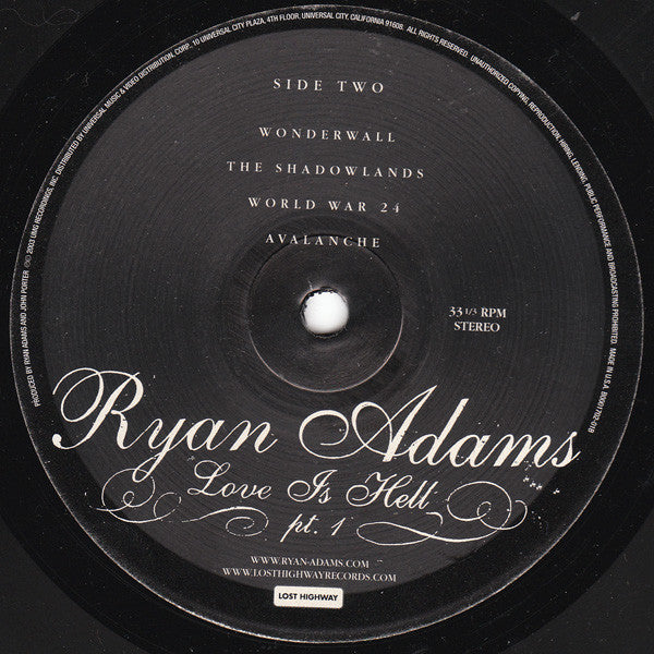 Ryan Adams - Love Is Hell Pts.1&2 - 10" 4