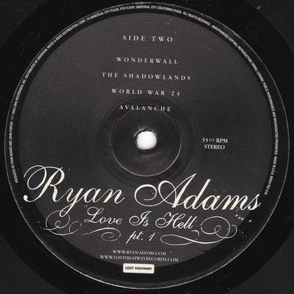 Ryan Adams - Love Is Hell Pts.1&2 - 10" 4