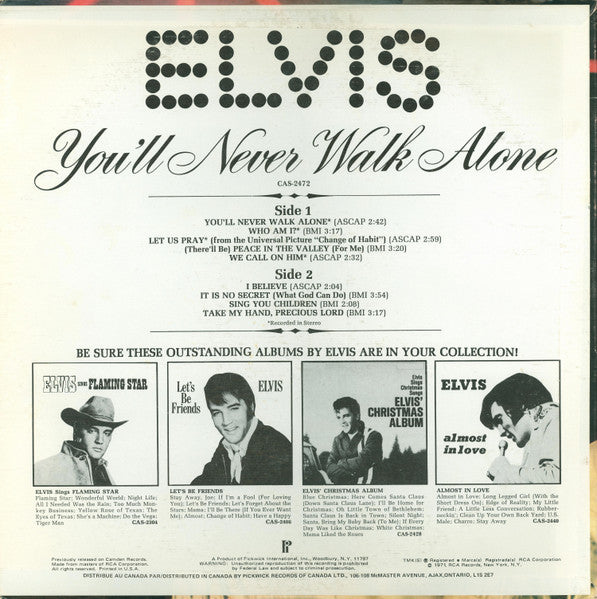 Elvis - You'll Never Walk Alone - LP 2