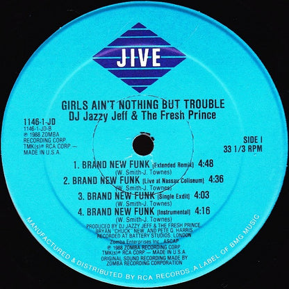 DJ Jazzy Jeff & The Fresh Prince - Girls Ain't Nothing But Trouble / Brand New Funk - 12" 4