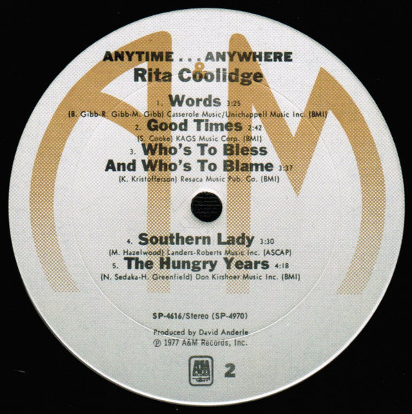 Rita Coolidge - Anytime... Anywhere - LP 4