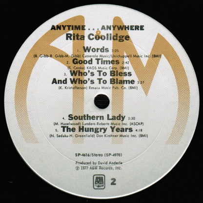 Rita Coolidge - Anytime... Anywhere - LP 4