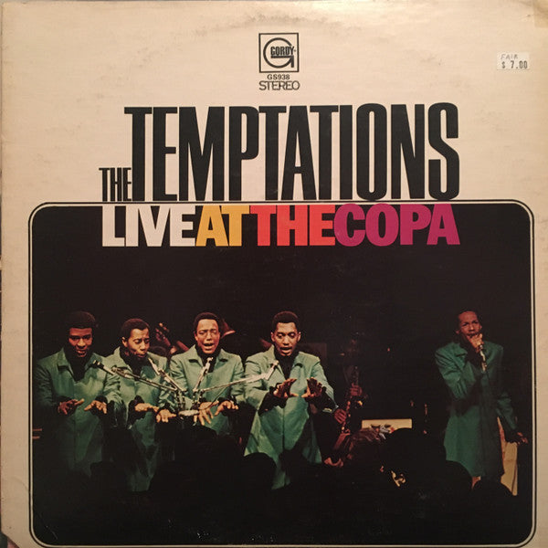 The Temptations - Live at the Copa - VINTAGE vinyl record for sale