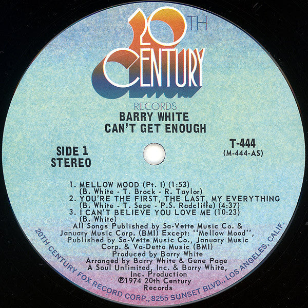 Barry White - Can't Get Enough - LP 3