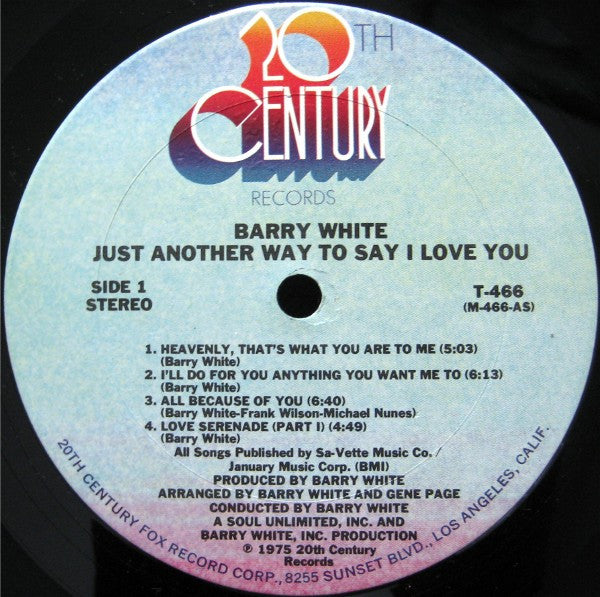 Barry White - Just Another Way To Say I Love You - LP 3
