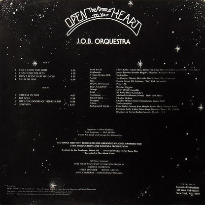 J.O.B. Orquestra - Open The Doors To Your Heart - LP 2