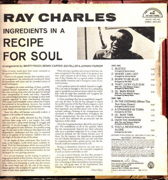 Ray Charles - Ingredients In A Recipe For Soul - LP 2