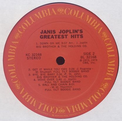 Janis Joplin - Janis Joplin's Greatest Hits - LP 4