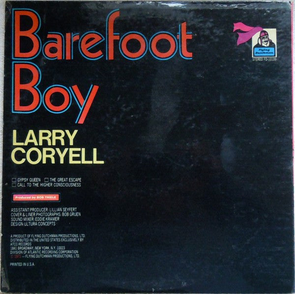 Larry Coryell - Barefoot Boy - LP 4
