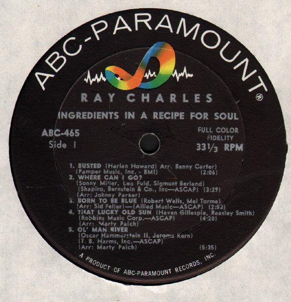 Ray Charles - Ingredients In A Recipe For Soul - LP 4