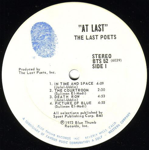 The Last Poets - At Last - LP 2