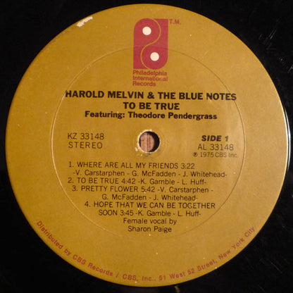 Harold Melvin & The Blue Notes Featuring Theodore Pendergrass - To Be True - LP 3