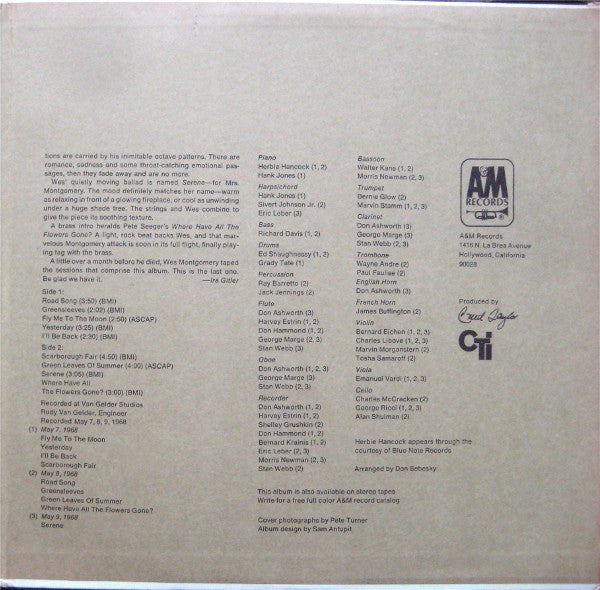 Wes Montgomery - Road Song - LP 3