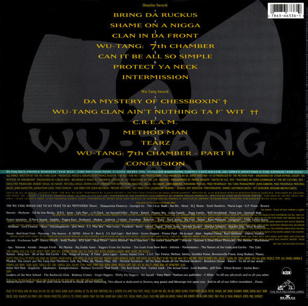 Wu-Tang Clan - Enter The Wu-Tang (36 Chambers) - LP 2