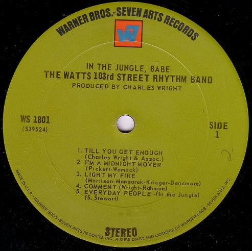 The Watts 103rd Street Rhythm Band - In The Jungle, Babe - LP 3