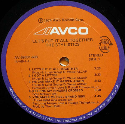 The Stylistics - Let's Put It All Together - LP 3