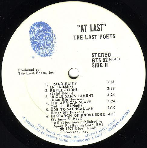 The Last Poets - At Last - LP 3