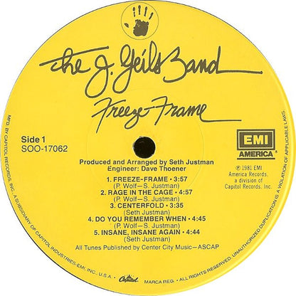 The J. Geils Band - Freeze-Frame - LP 3