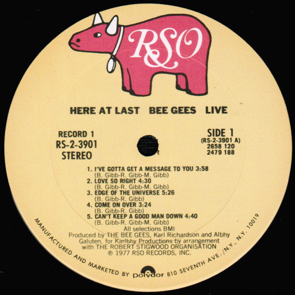 Bee Gees - Here At Last...Bee Gees...Live - LP 4