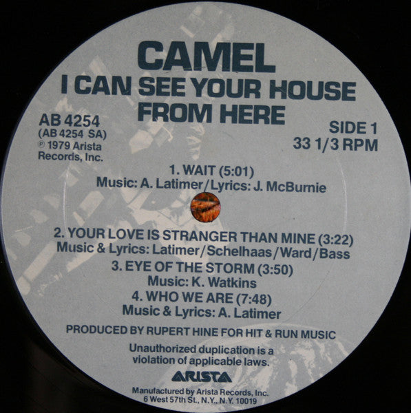 Camel - I Can See Your House From Here - LP 3