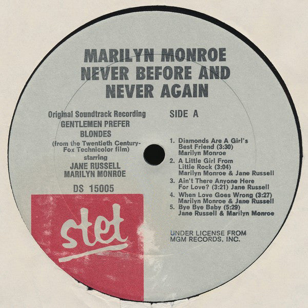 Marilyn Monroe - Never Before And Never Again - LP 3